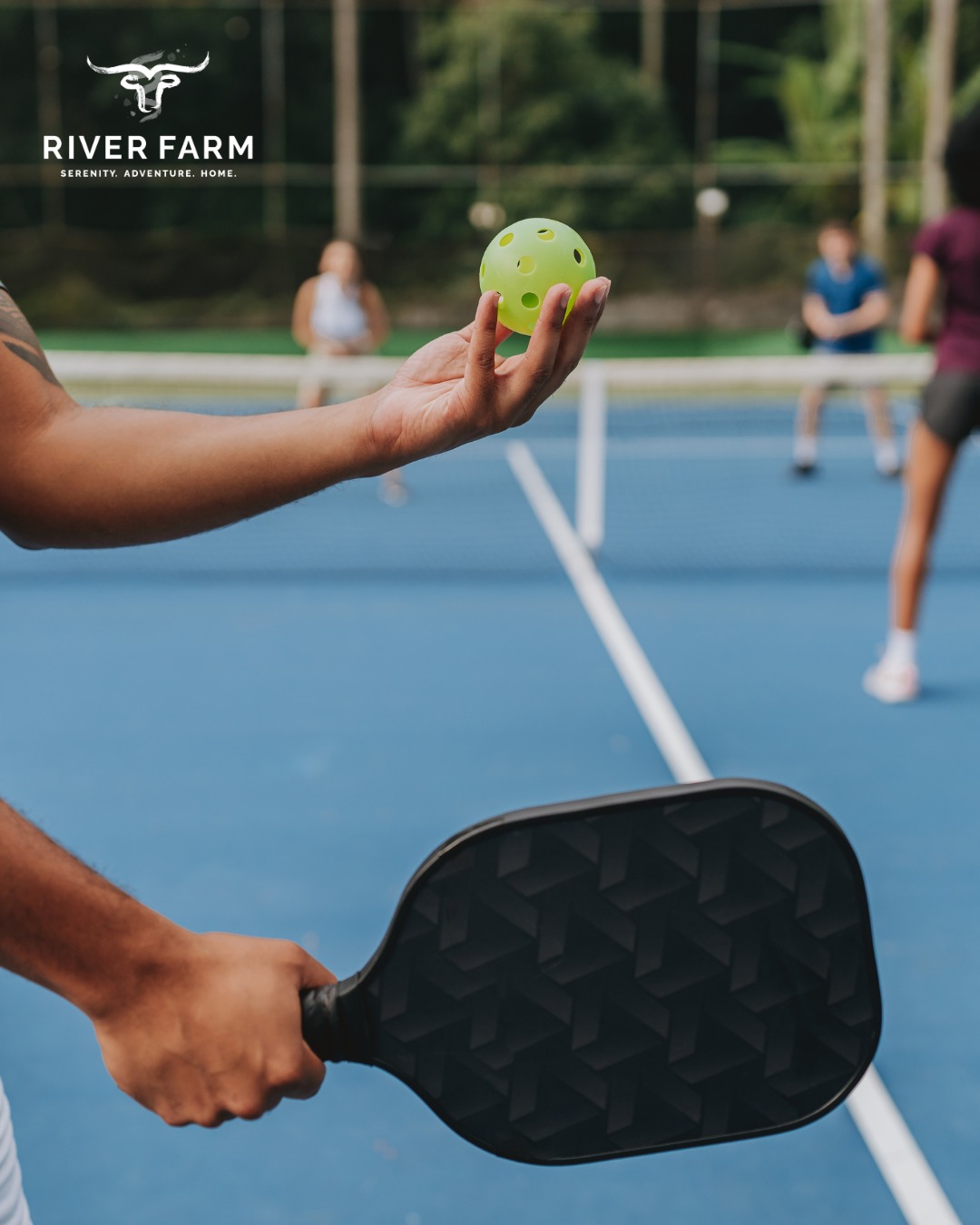 Ready to rally? Our community pickleball court will be the perfect spot to get moving, meet neighbors, and enjoy a little friendly competition close to home. 🏓 Explore more future amenities by visiting the link in our bio. #RiverFarm #BeltonTX #BeltonTXRealEstate #BeltonTXNewHomes #BeltonISD #PaintedSteer